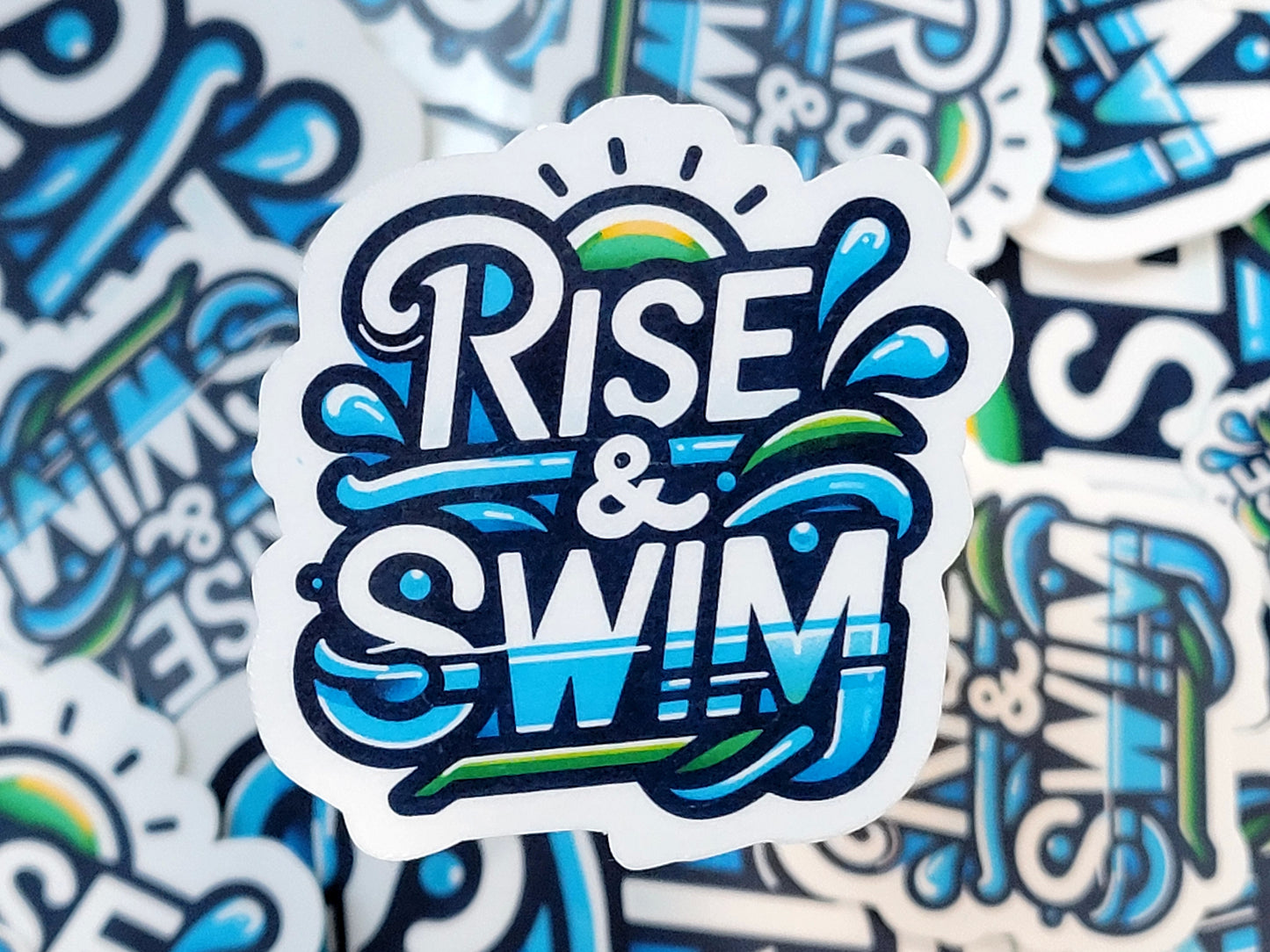 Swim Strong Finish Stronger Swim Sticker Pack