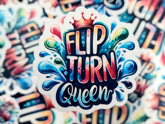 Flip Turn Queen Swim Sticker Pack