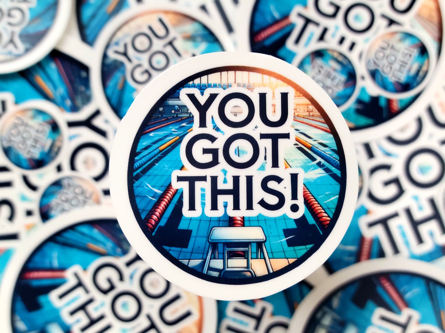 Swim Strong Finish Stronger Swim Sticker Pack