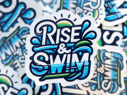 Swim Strong Finish Stronger Swim Sticker Pack