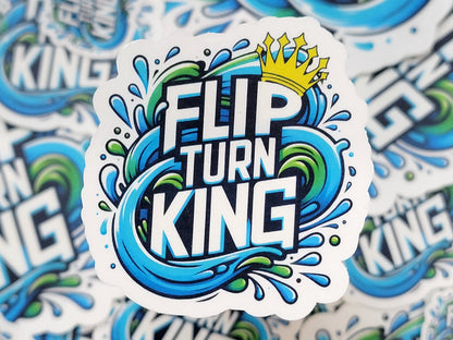 Flip Turn King Swim Sticker Pack