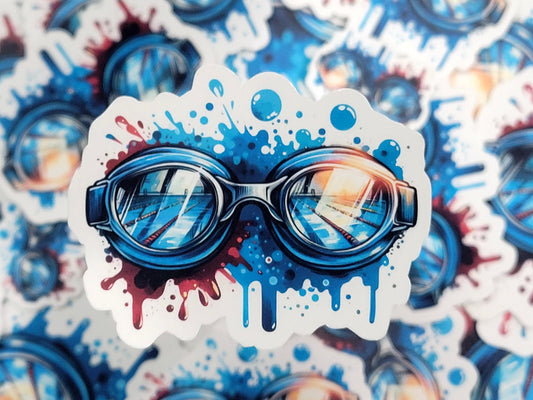 Swim Goggles Pool Reflection