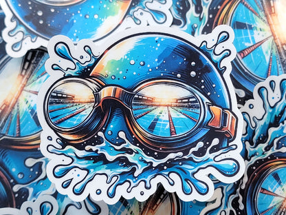 Reach for the Wall (Male) Swim Sticker Pack