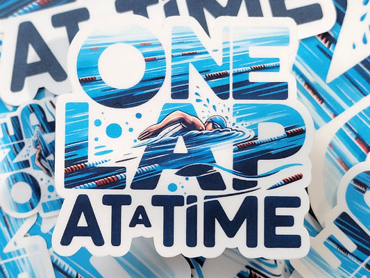 One Lap at a Time Swim Sticker Pack