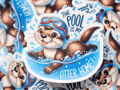 Will Swim for French Fries Swim Sticker Pack