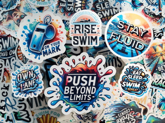 Push Beyond Limits Swim Sticker Pack