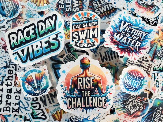 Rise to the Challenge Swim Sticker Pack