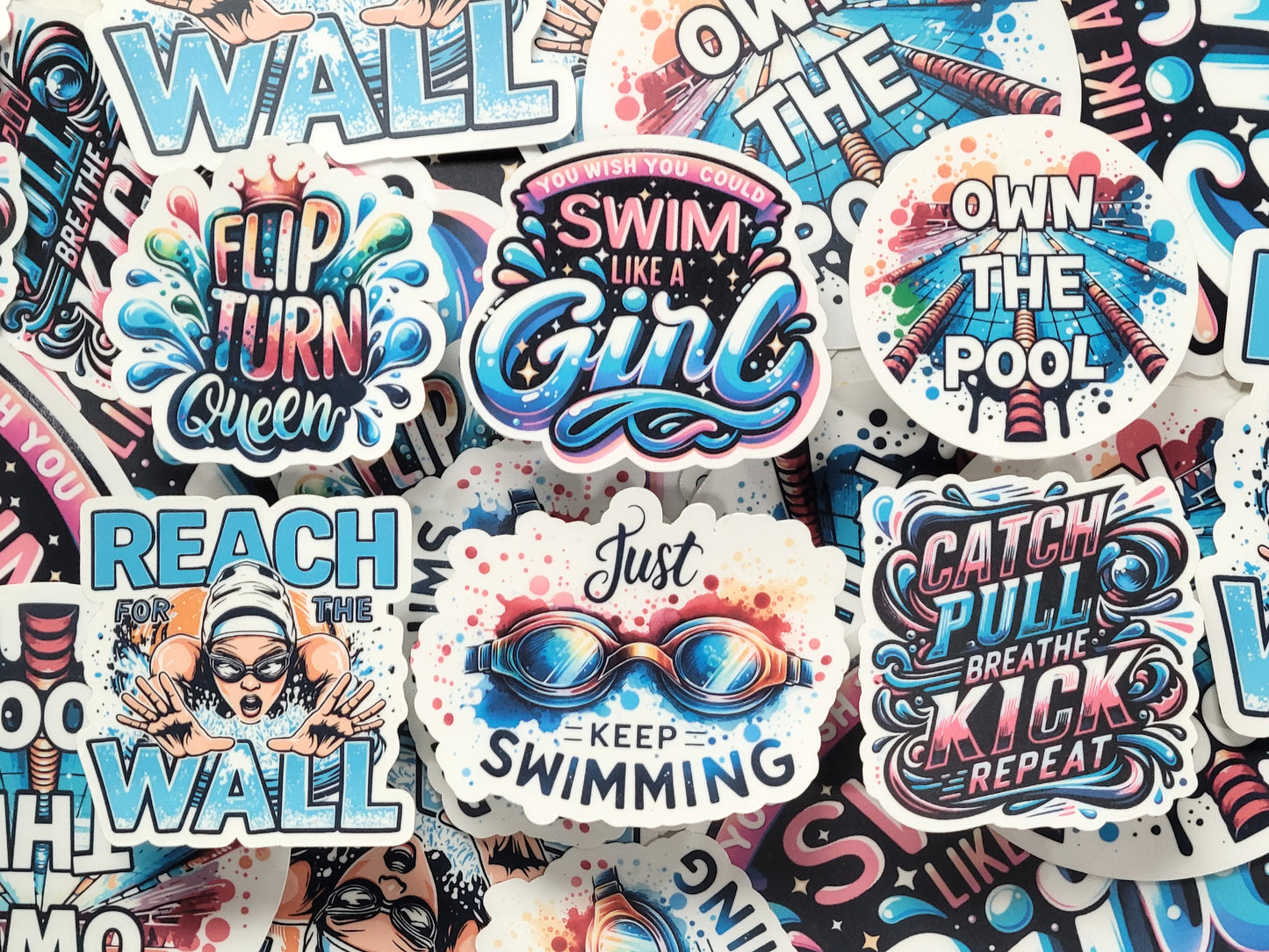 You Wish You Could Swim Like a Girl Swim Sticker Pack