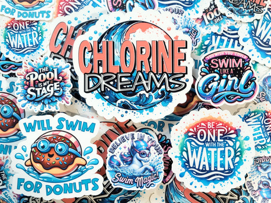 Chlorine Dreams Swim Sticker Pack