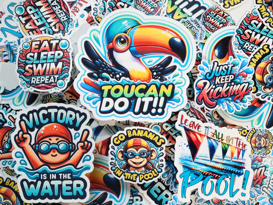 Toucan Do It!! Swim Sticker Pack