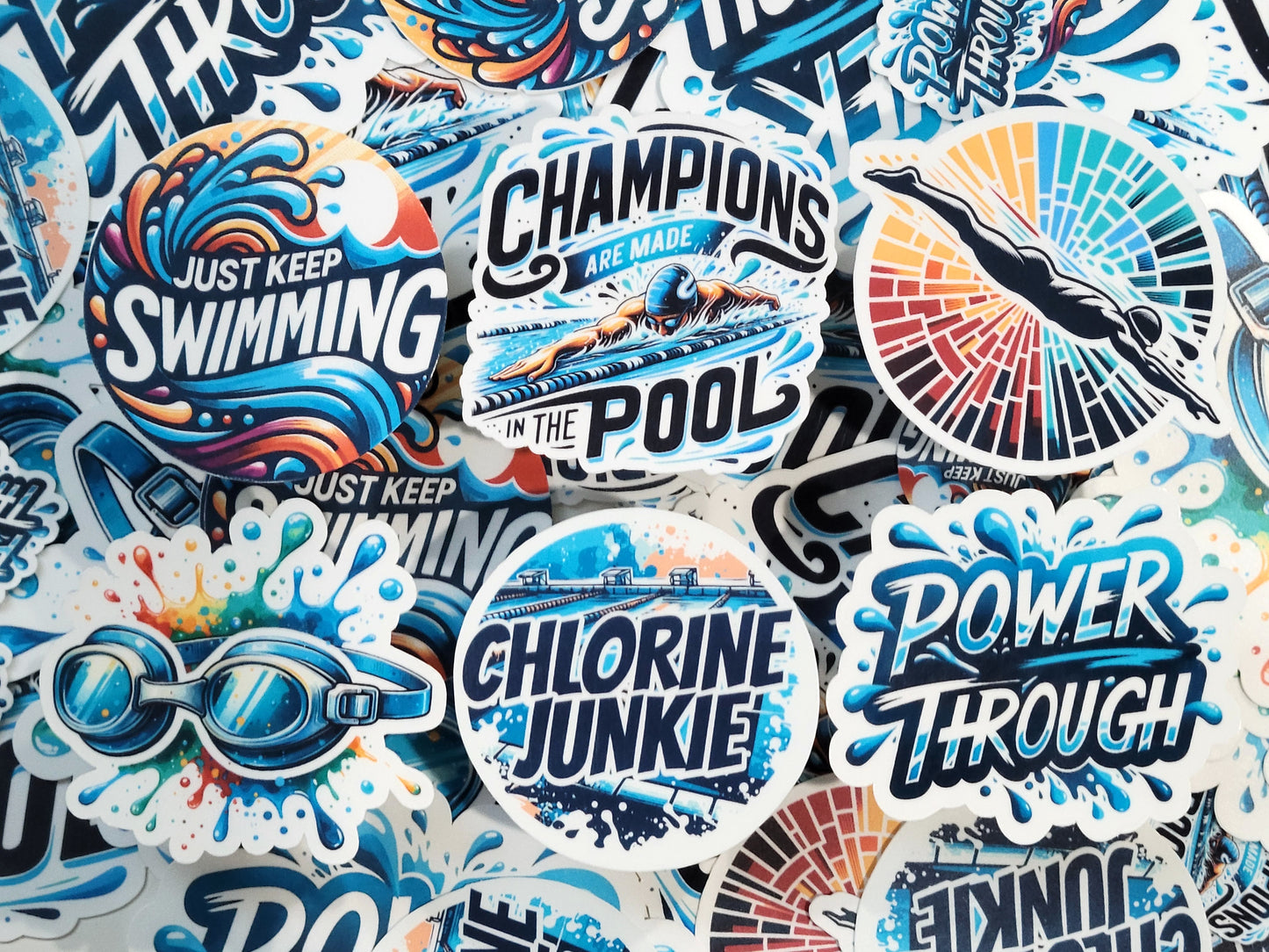 Champions Are Made in the Pool Swim Sticker Pack
