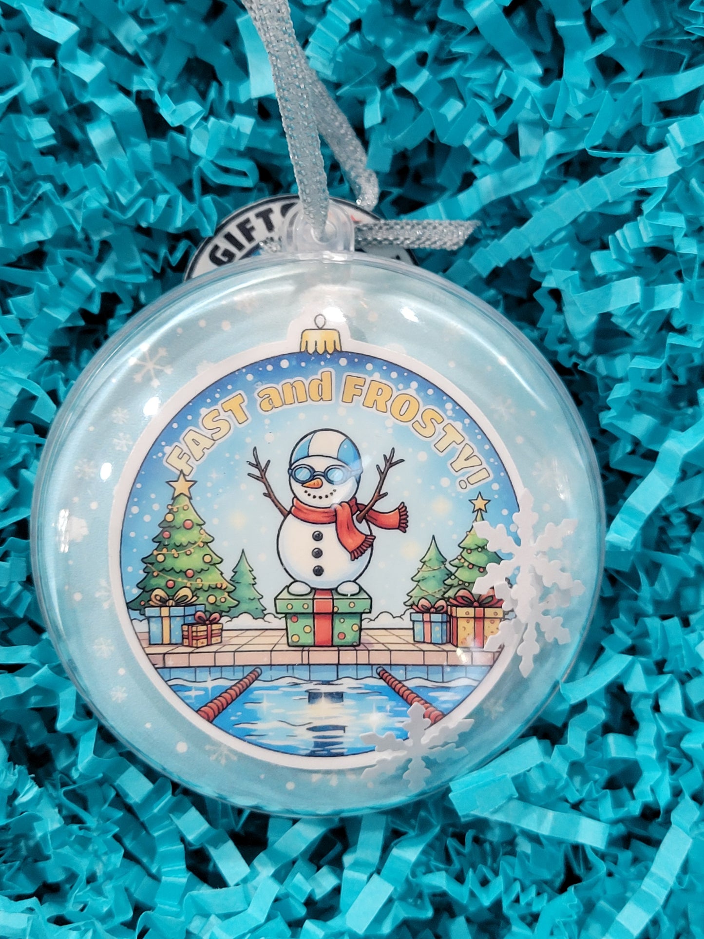 Fast and Frosty! Swim Ornament