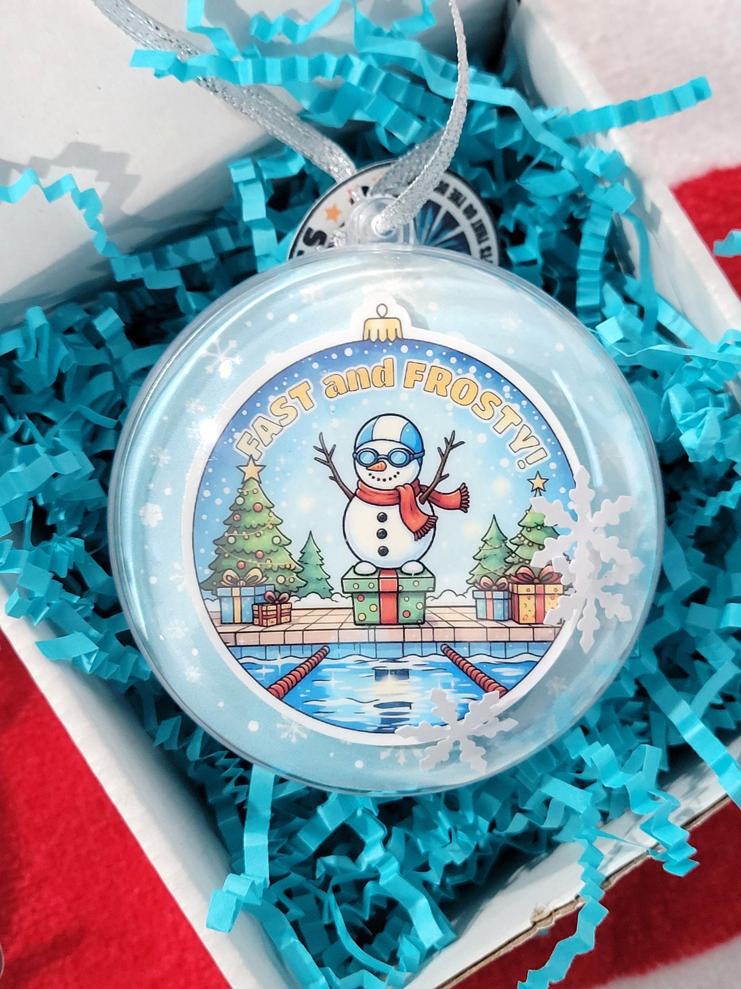 Fast and Frosty! Swim Ornament
