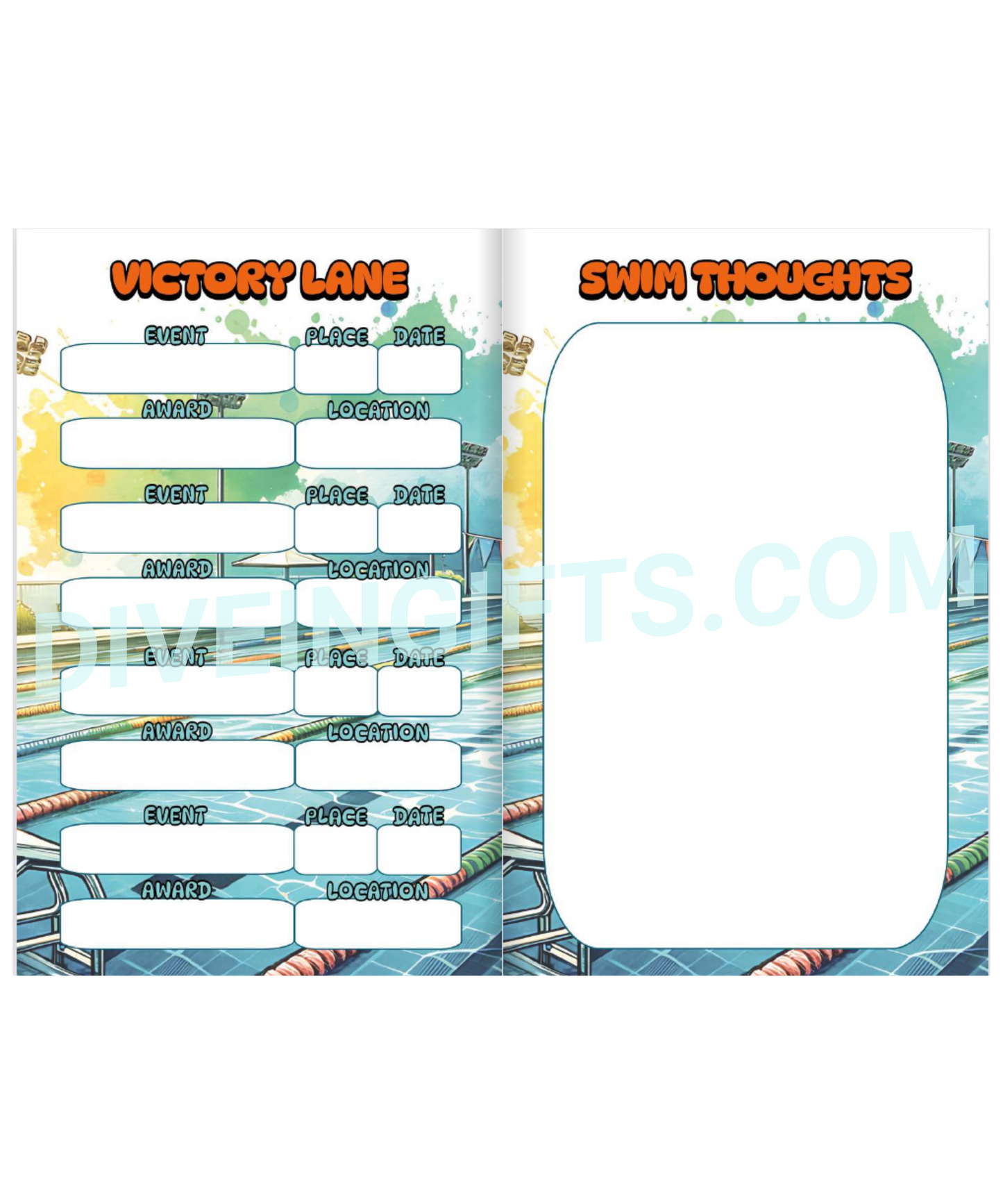 Swim Meet Days Swim Meet Journal