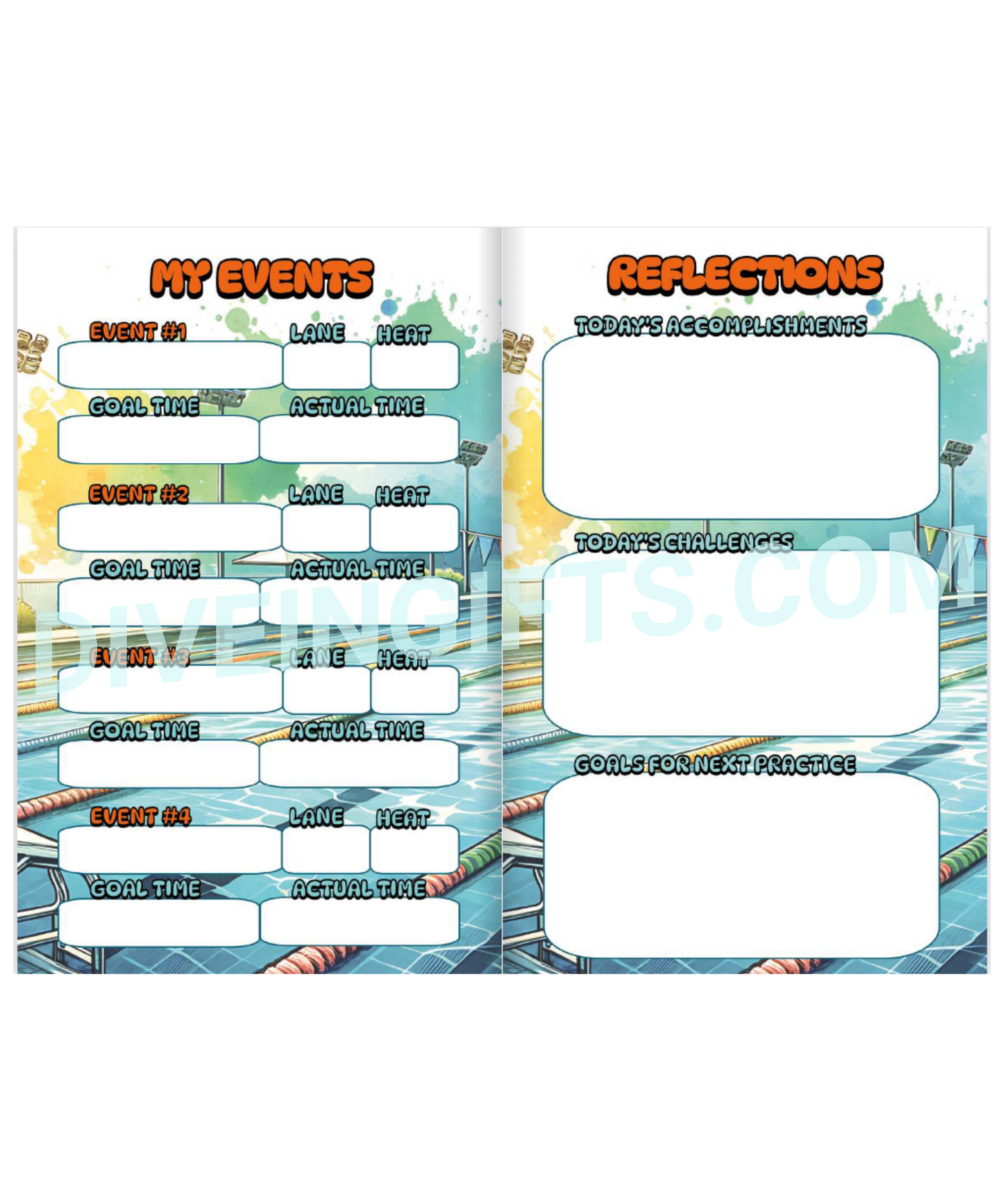 Swim Meet Days Swim Meet Journal