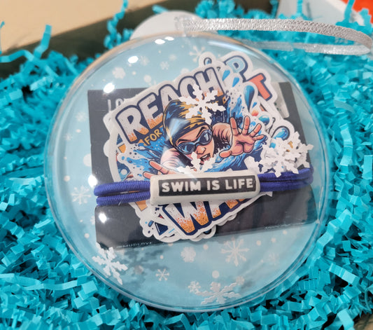 Swim Inspiration Bracelet Ornament Gift Set